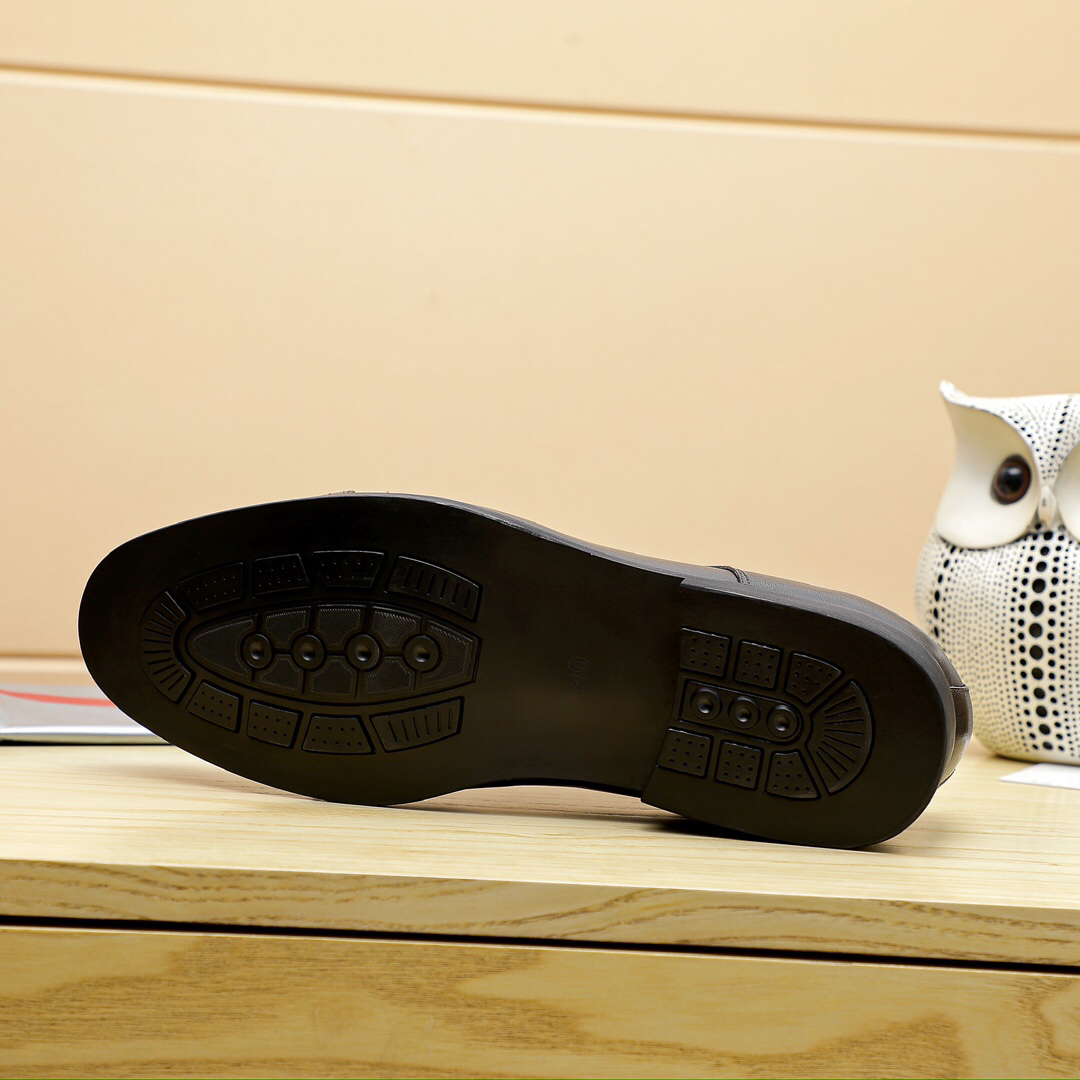 Prada men's leather shoes-77