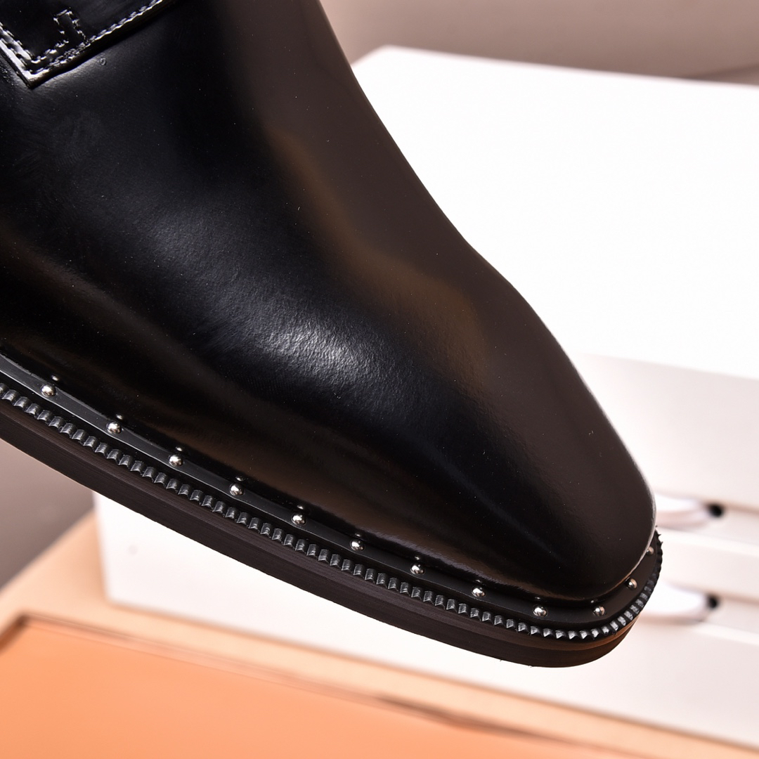 Prada men's leather shoes-70