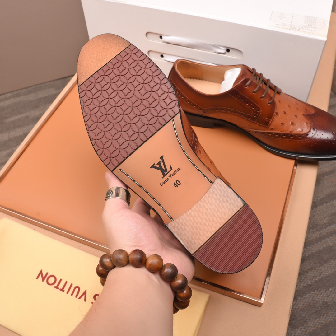 LV men's leather shoes-76