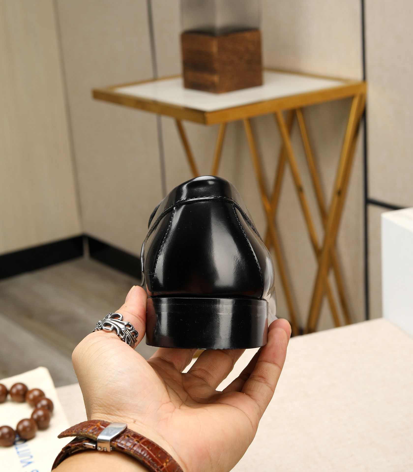 LV men's leather shoes-47