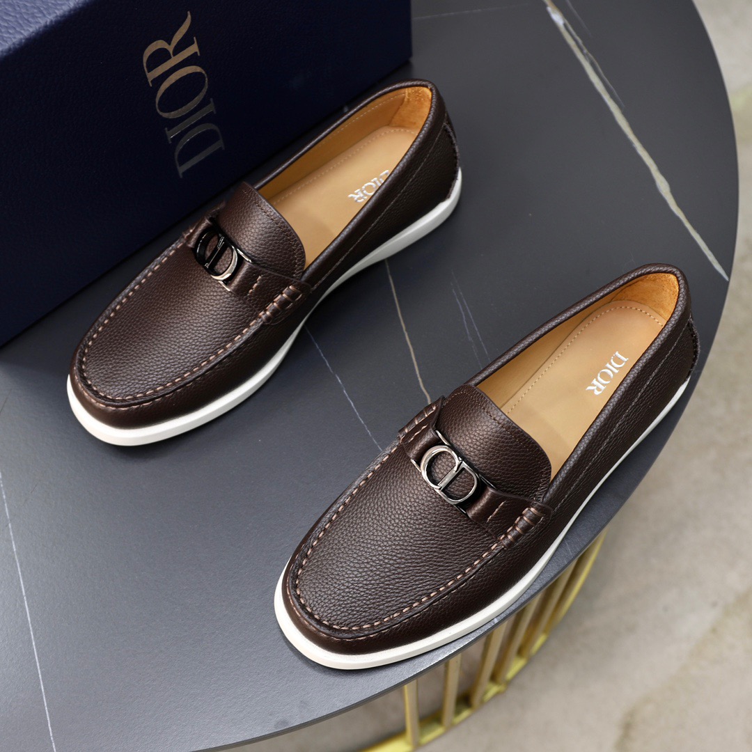 Dior men's leather shoes-21