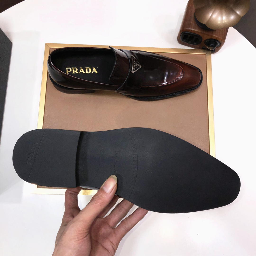 Prada men's leather shoes-46