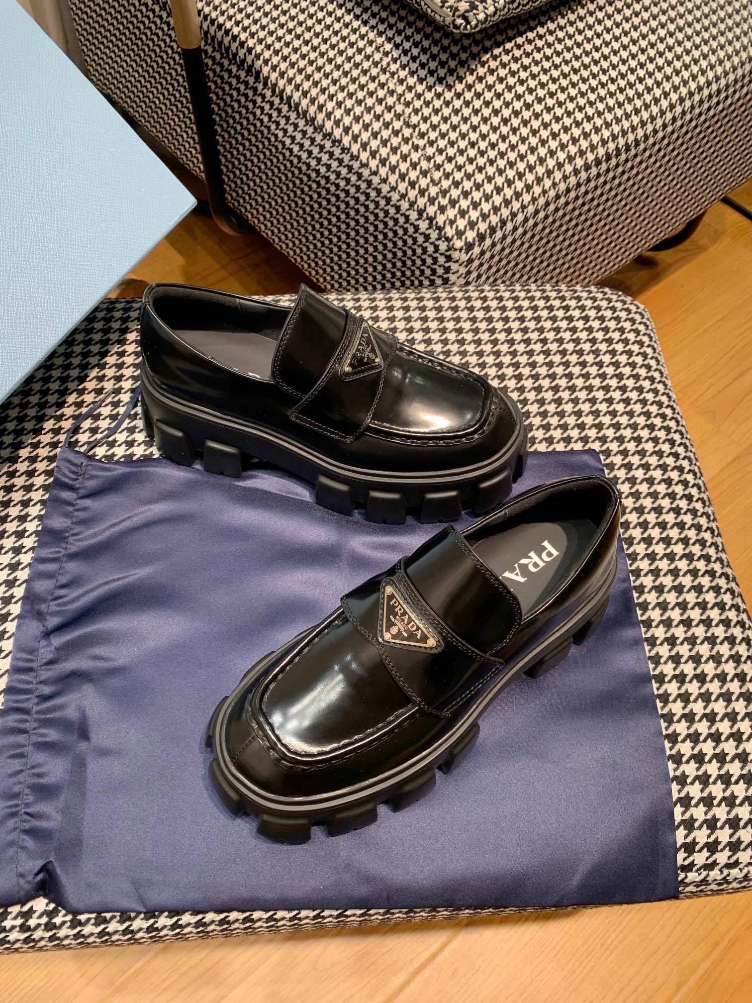 Prada women's leather shoes-36