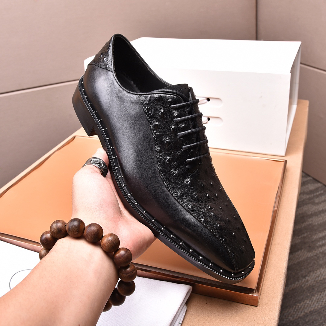 Prada men's leather shoes-71