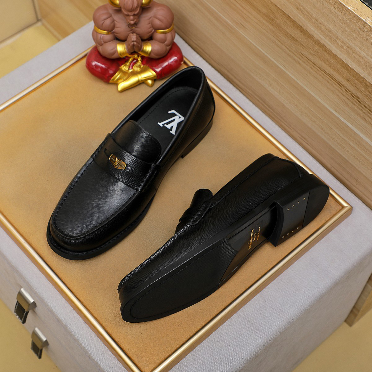 LV men's leather shoes-56