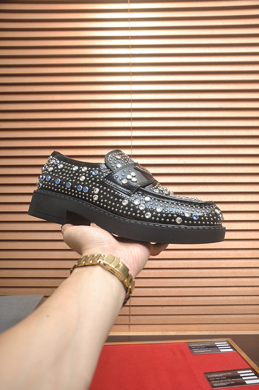 Prada men's leather shoes-50