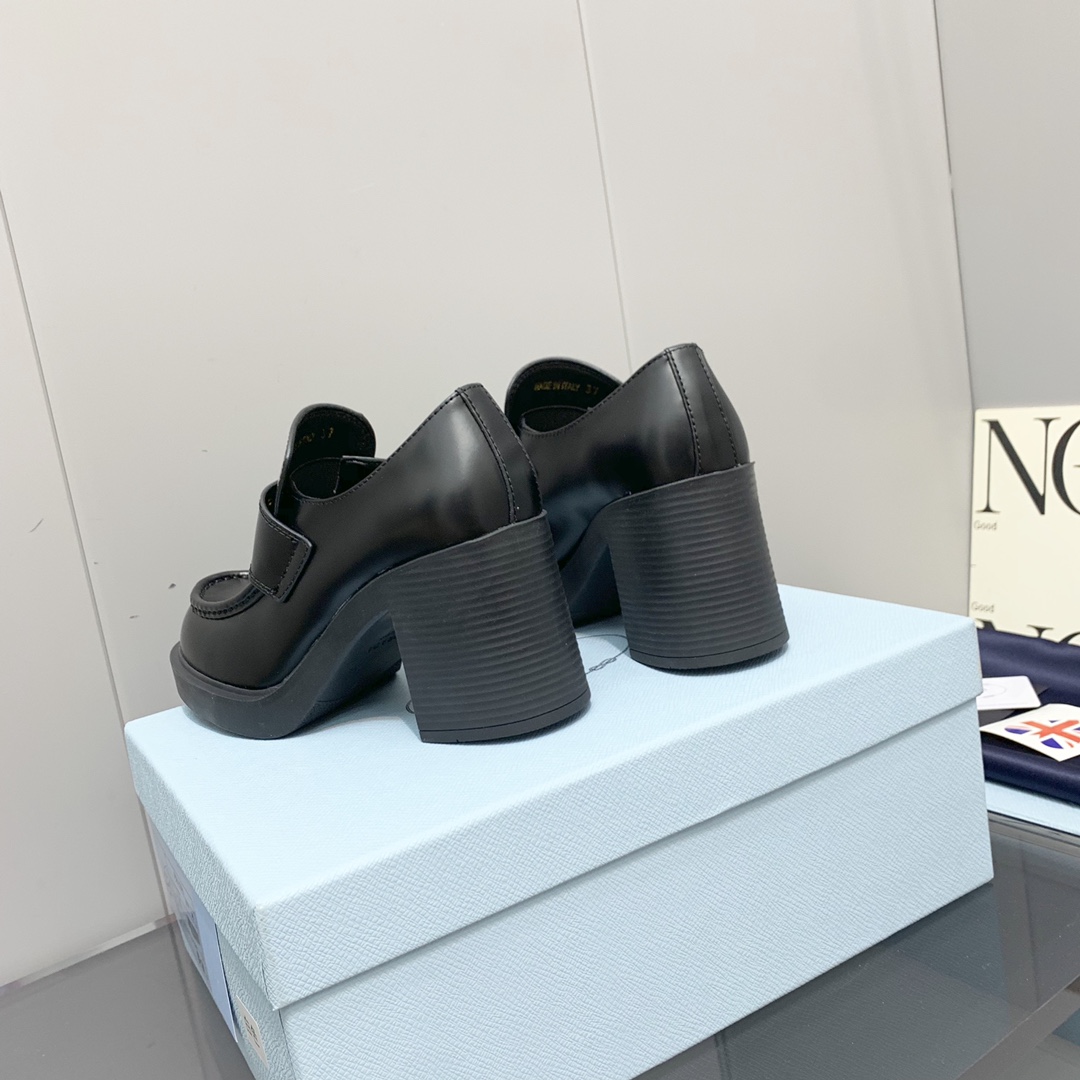 Prada men's leather shoes-20