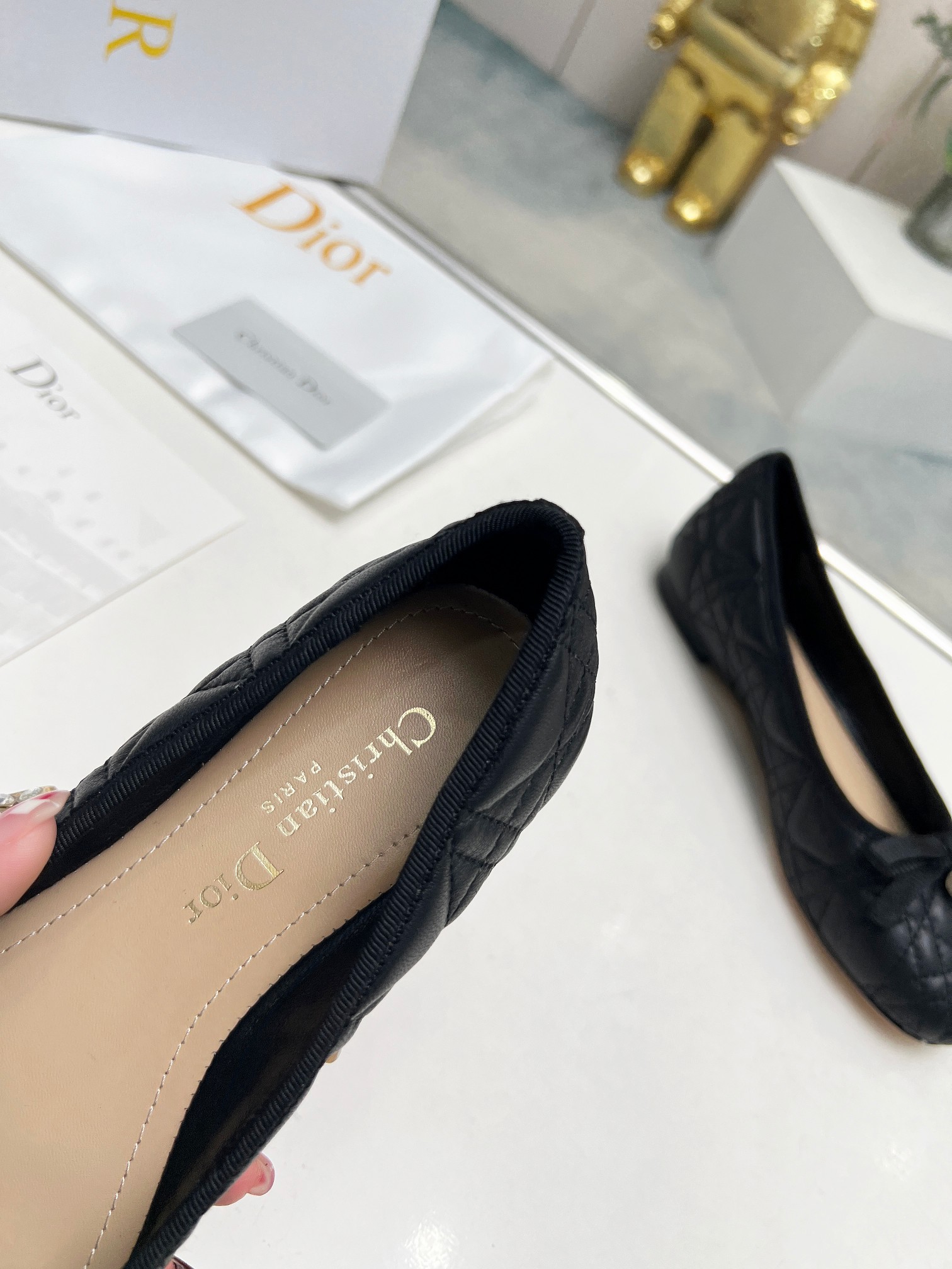 Dior women's leather shoes-15
