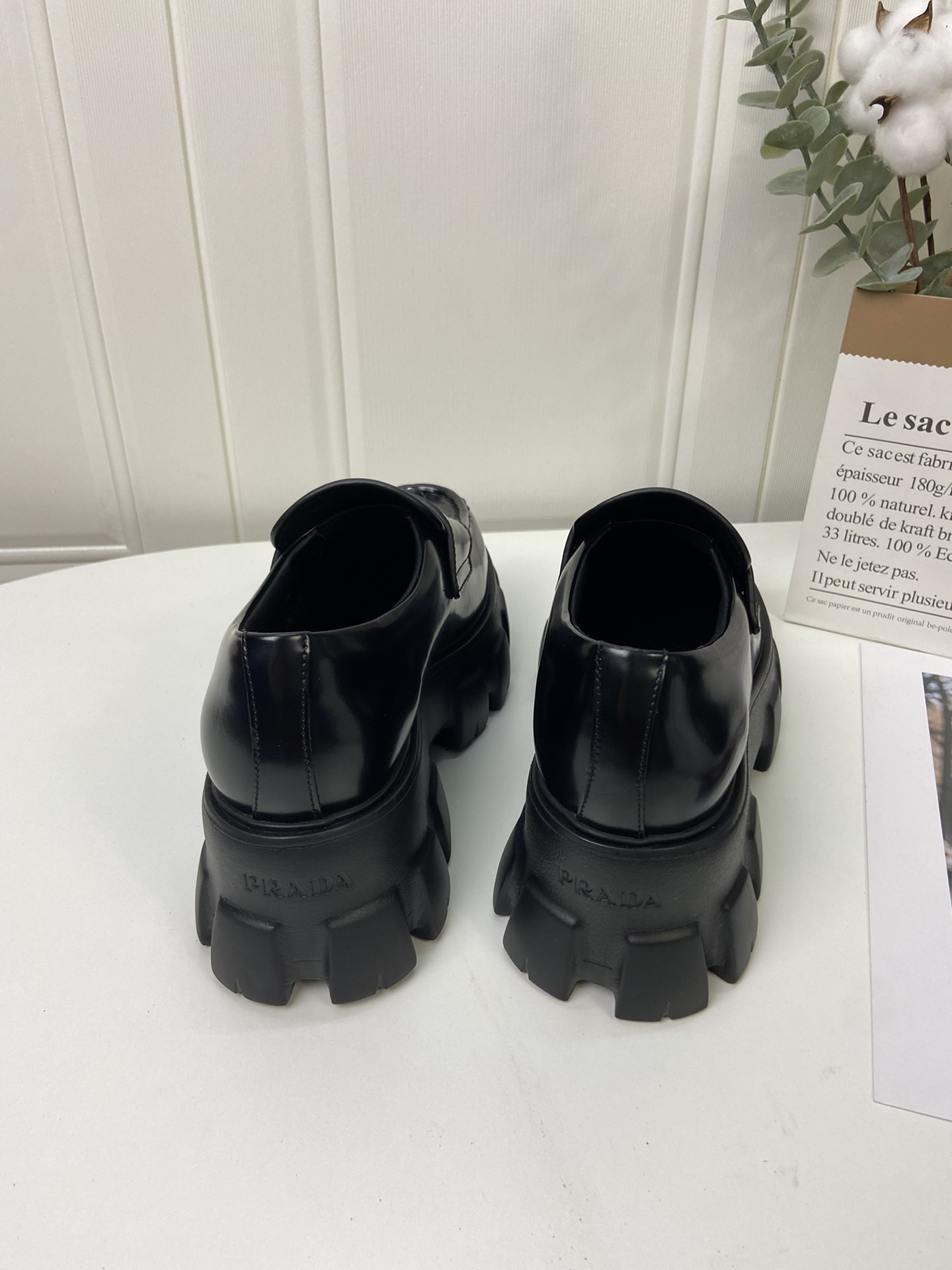 Prada women's leather shoes-14