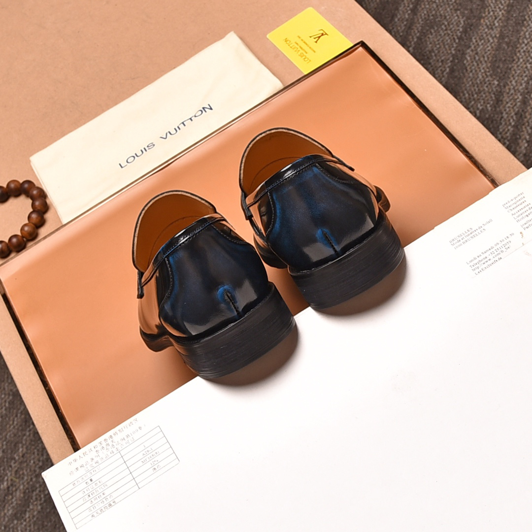 LV men's leather shoes-43