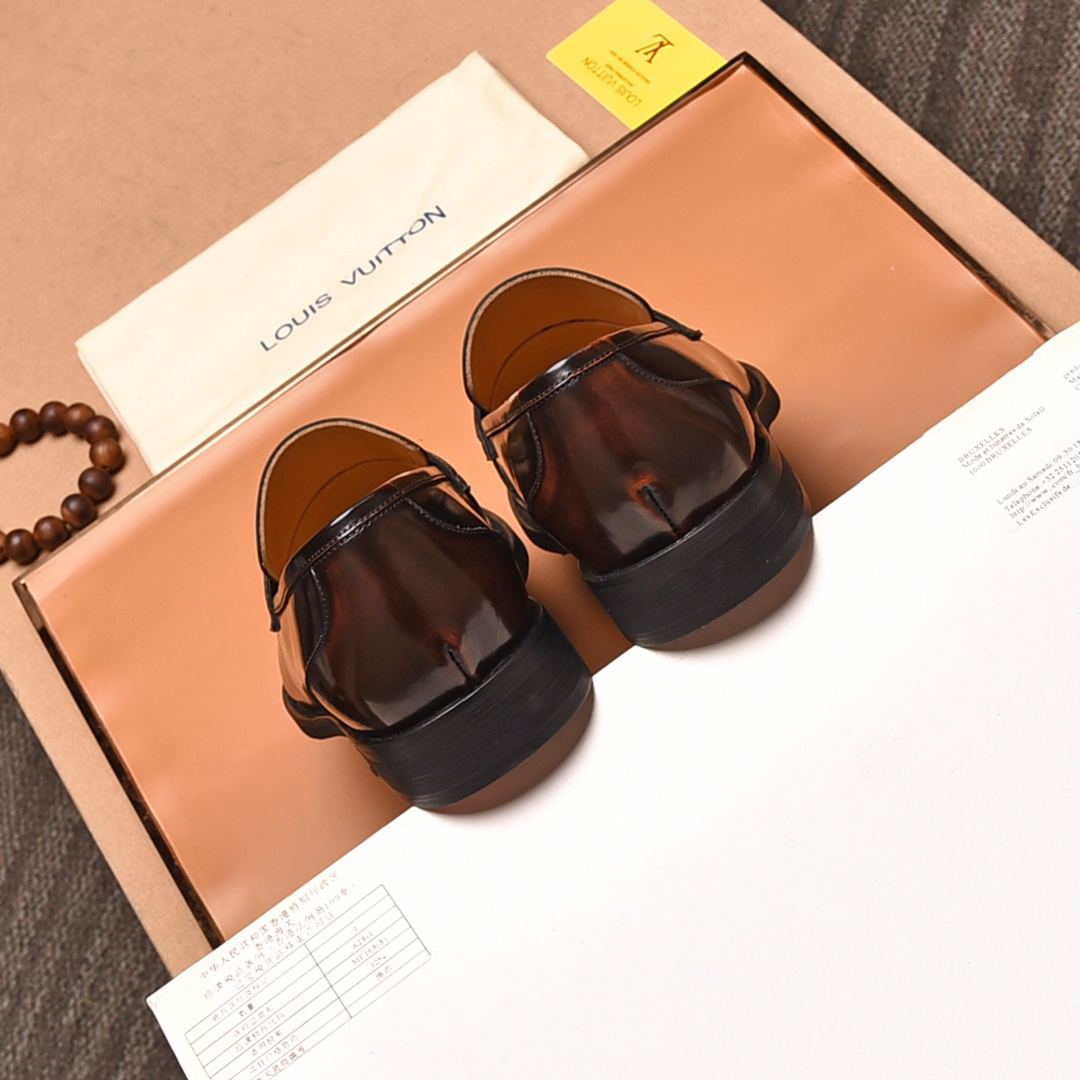 LV men's leather shoes-45