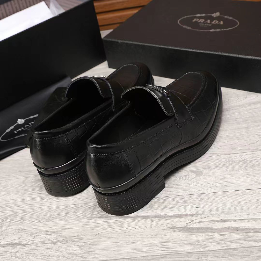 Prada men's leather shoes-75