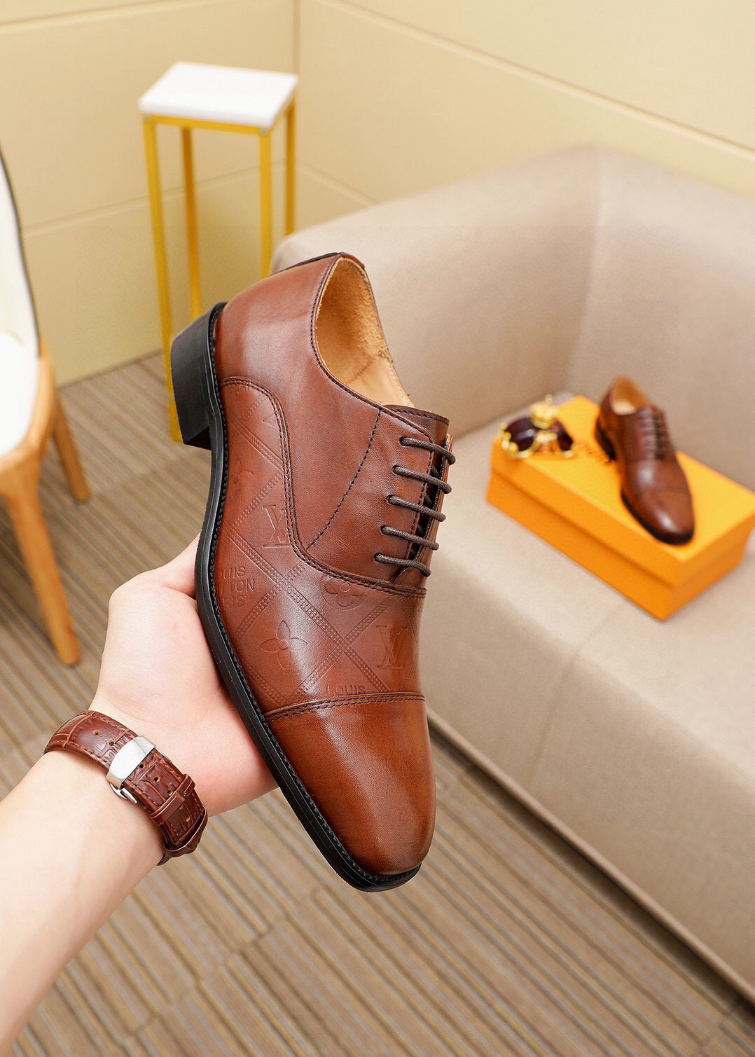 LV women's leather shoes-36