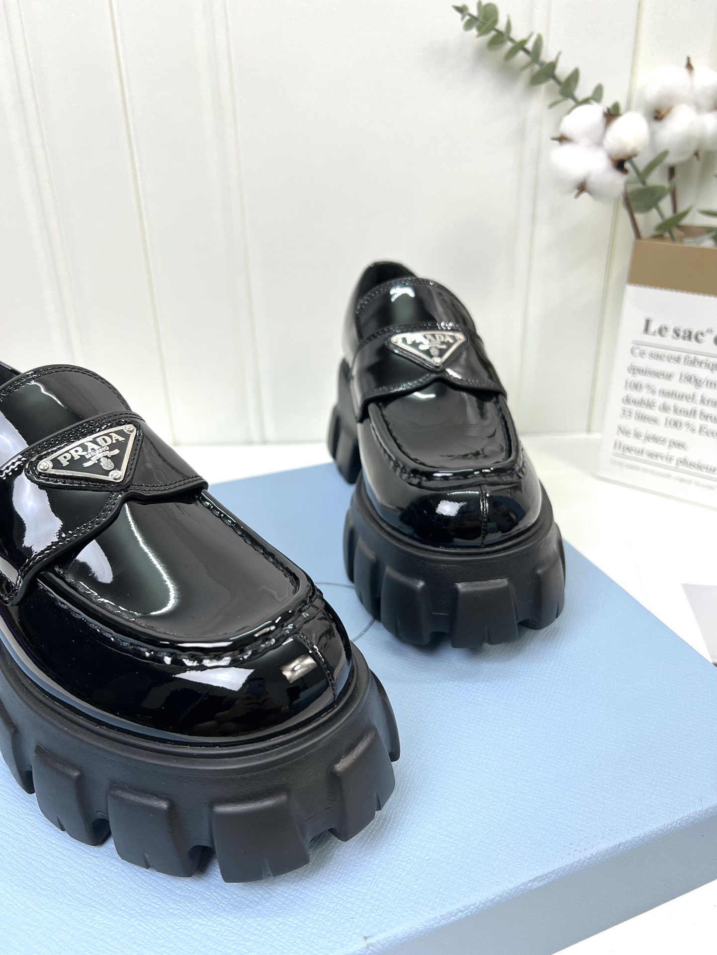 Prada women's leather shoes-29