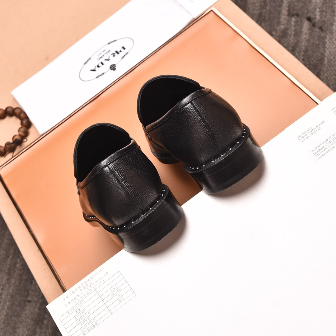 Prada men's leather shoes-39