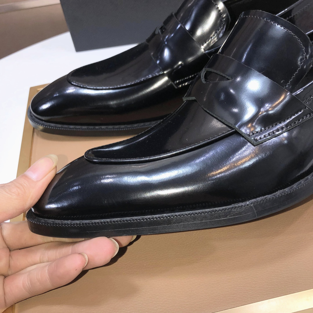 Prada men's leather shoes-45