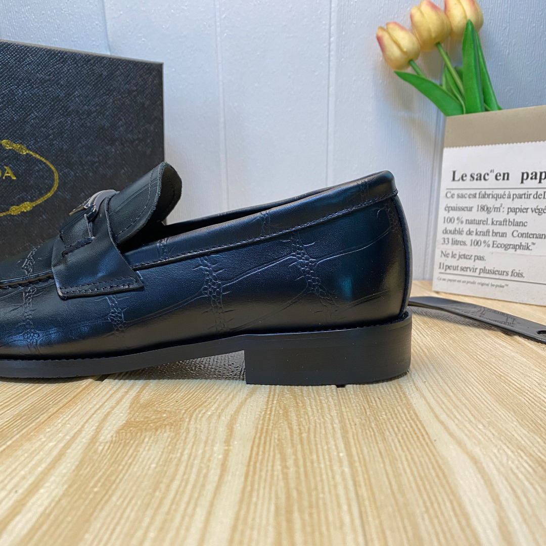Prada men's leather shoes-6