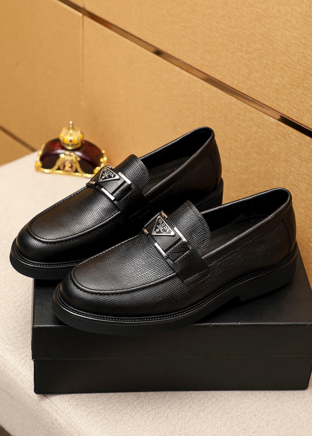 Prada men's leather shoes-54