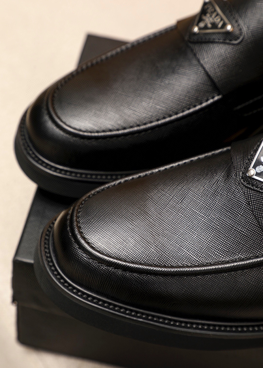 Prada men's leather shoes-56