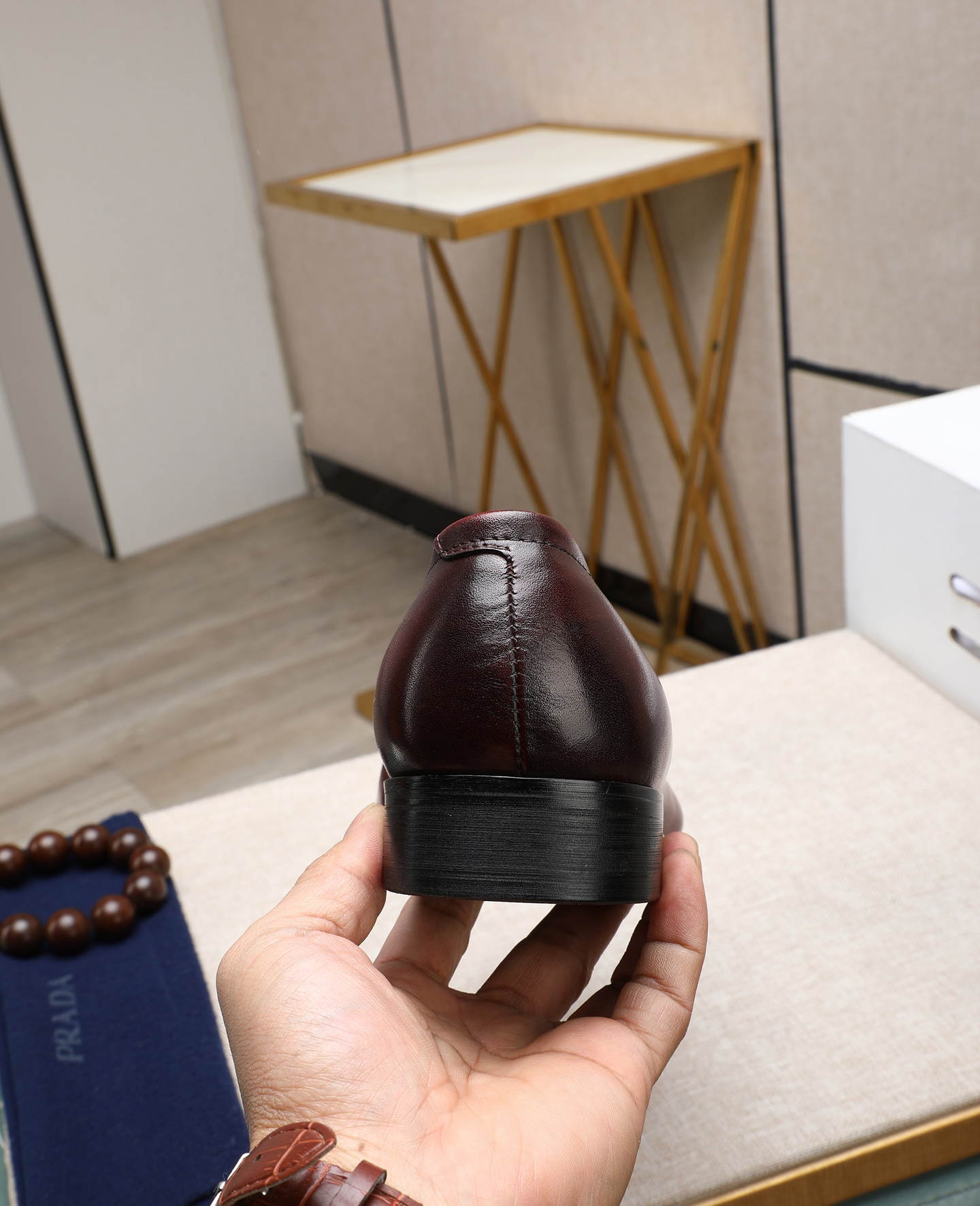 Prada men's leather shoes-60