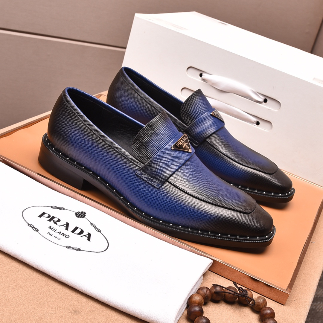 Prada men's leather shoes-41