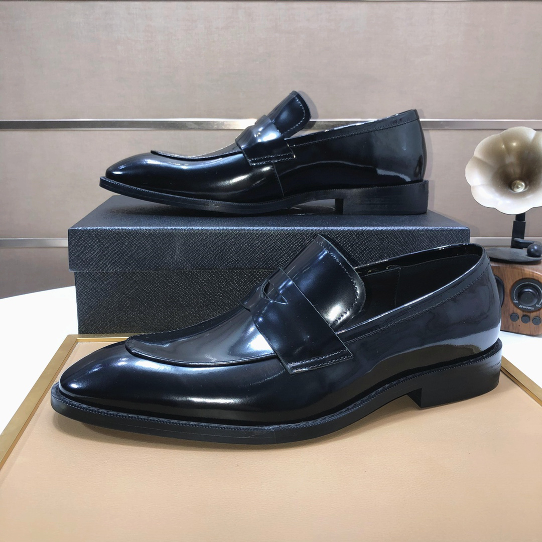 Prada men's leather shoes-45