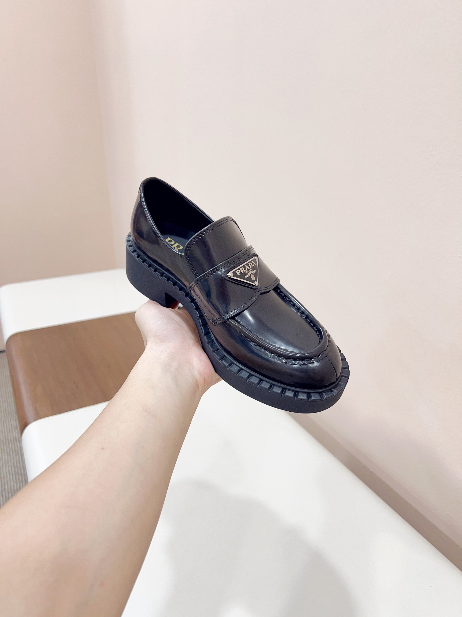 Prada women's leather shoes-43