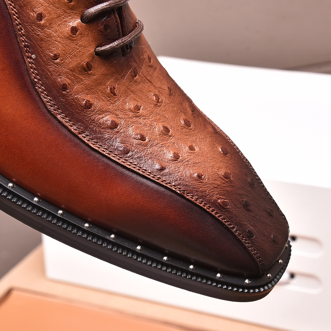 Prada men's leather shoes-72