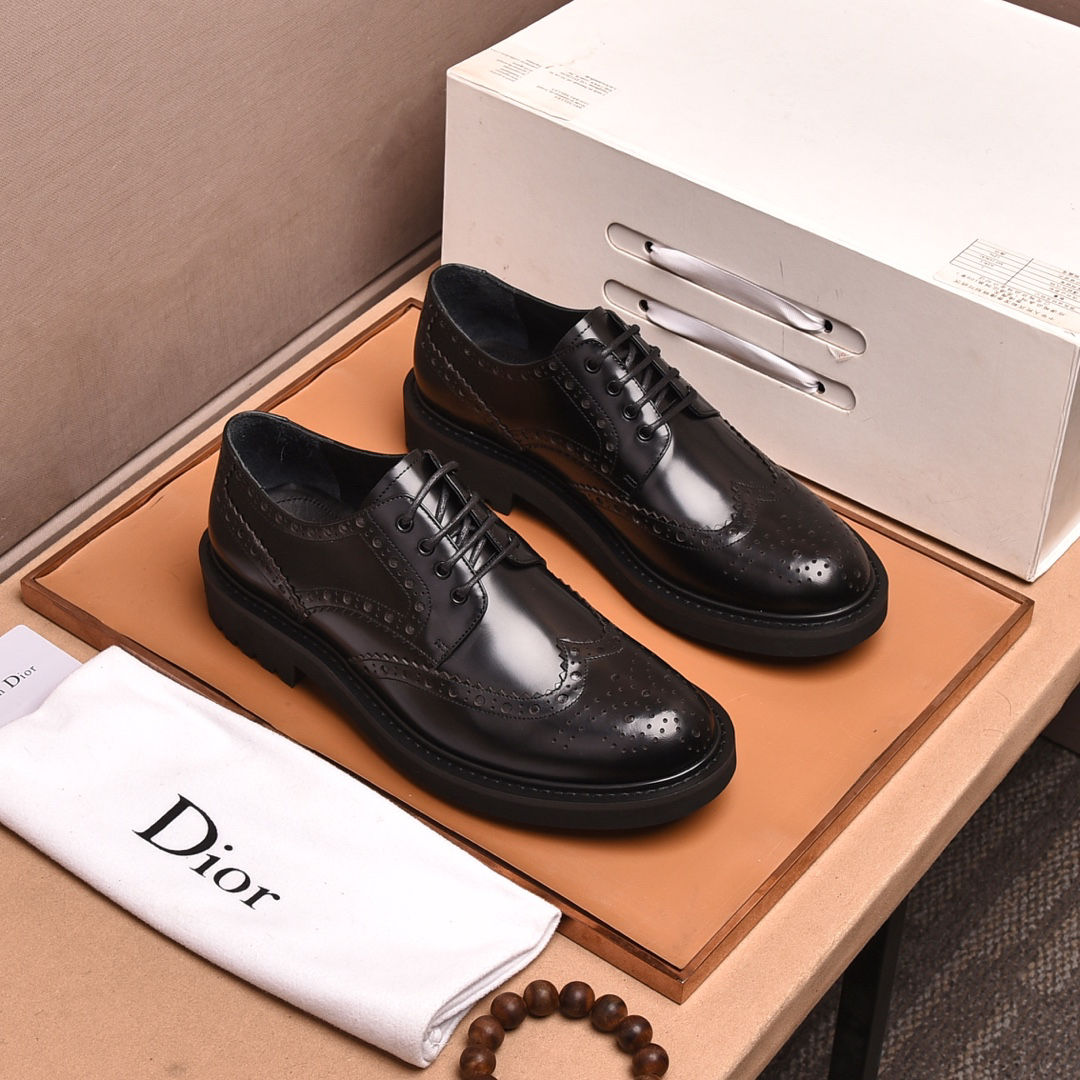 Dior men's leather shoes-10