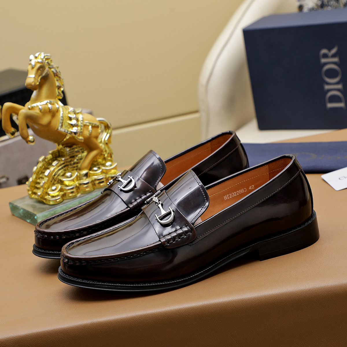 Dior men's leather shoes-57