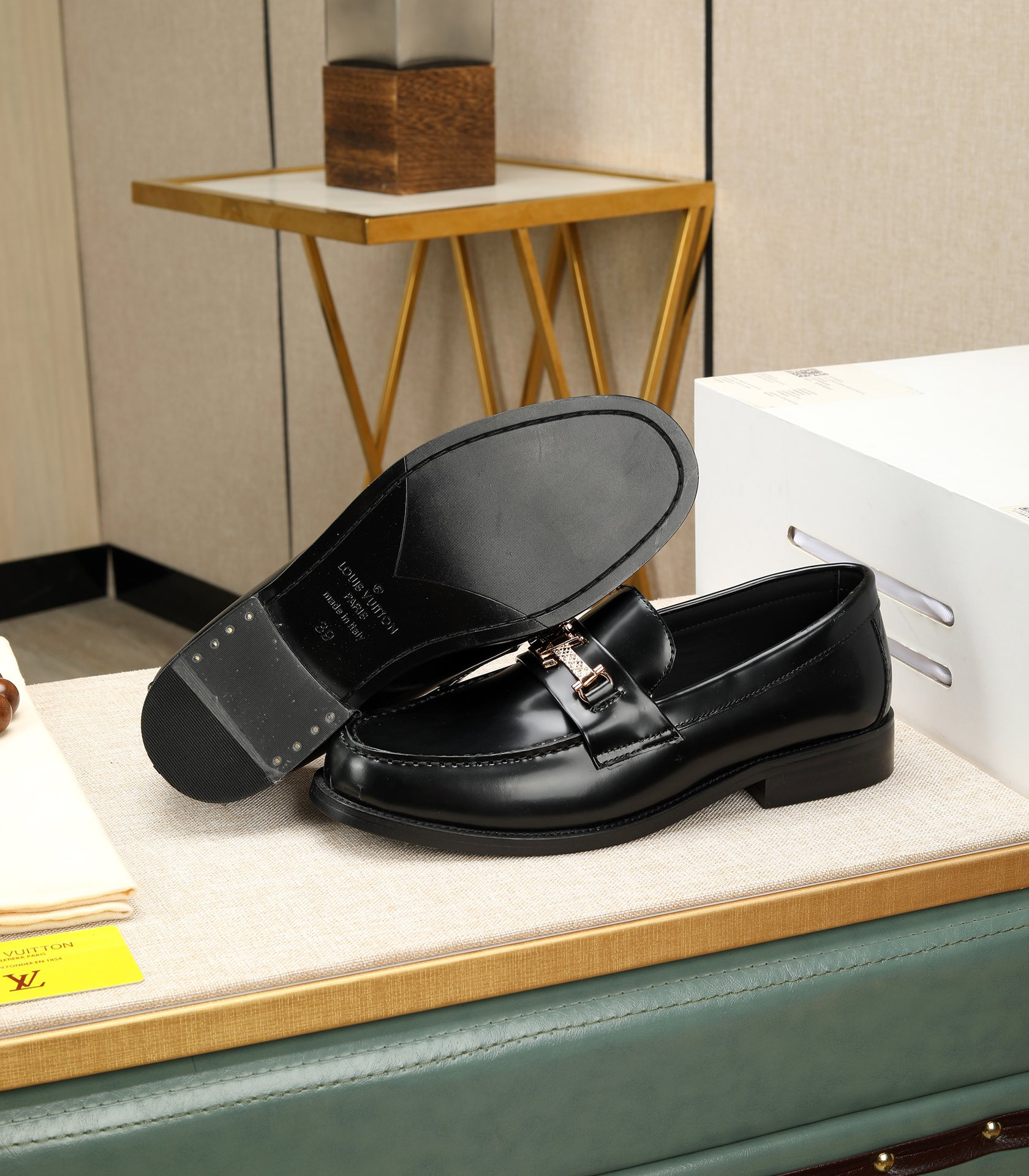 LV men's leather shoes-47