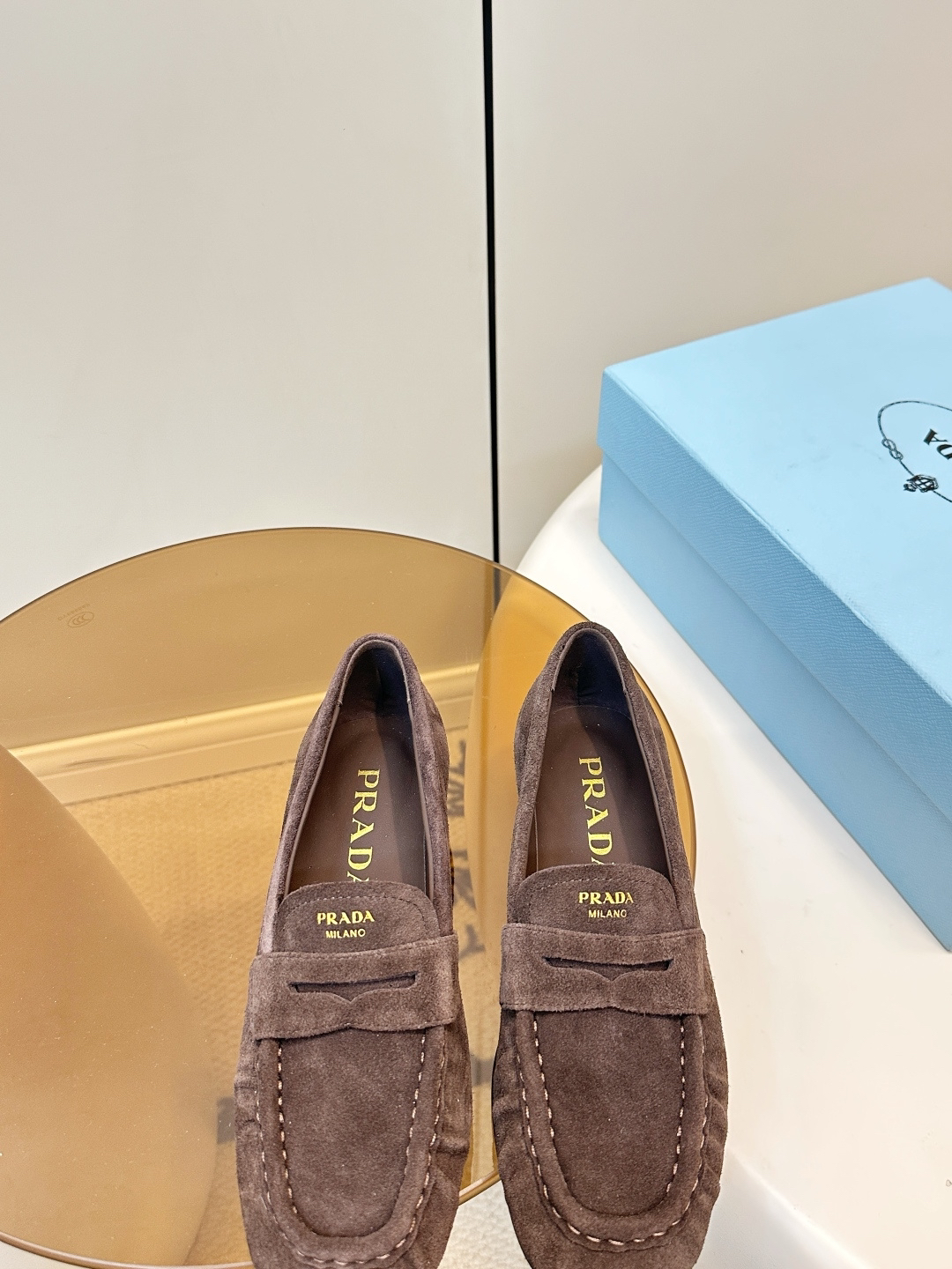 Prada women's leather shoes-48