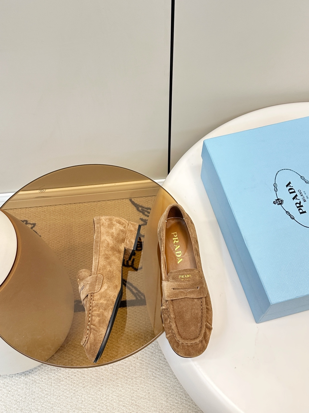 Prada women's leather shoes-47