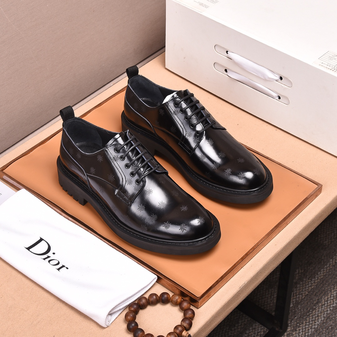 Dior men's leather shoes-5