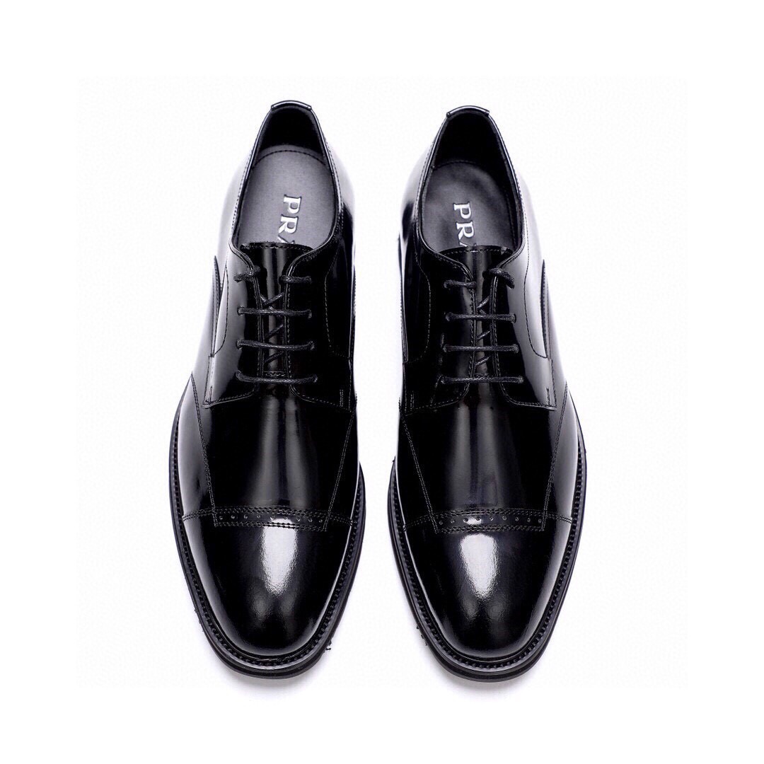 Prada men's leather shoes-26