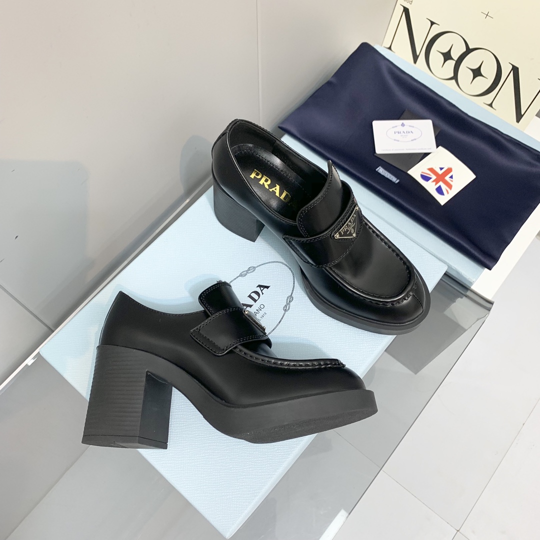 Prada men's leather shoes-20