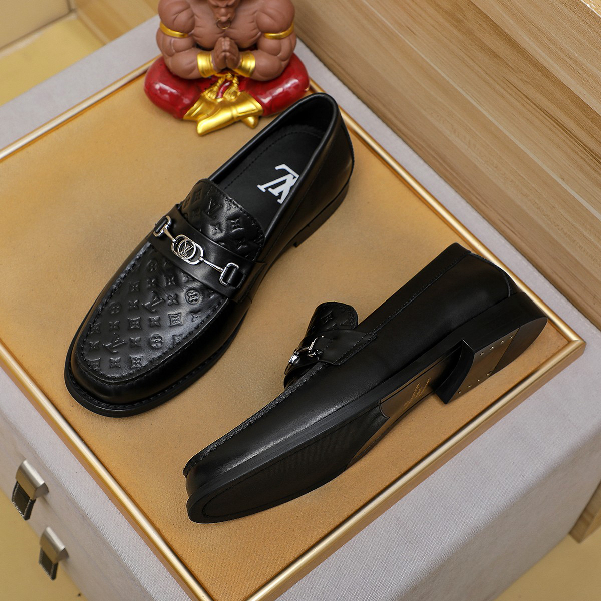 LV men's leather shoes-73