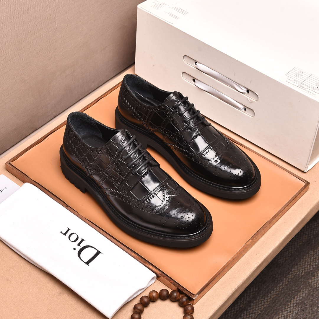 Dior men's leather shoes-12
