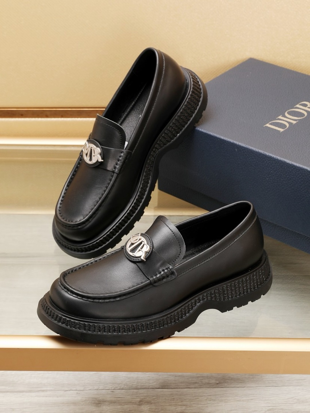 Dior men's leather shoes-69