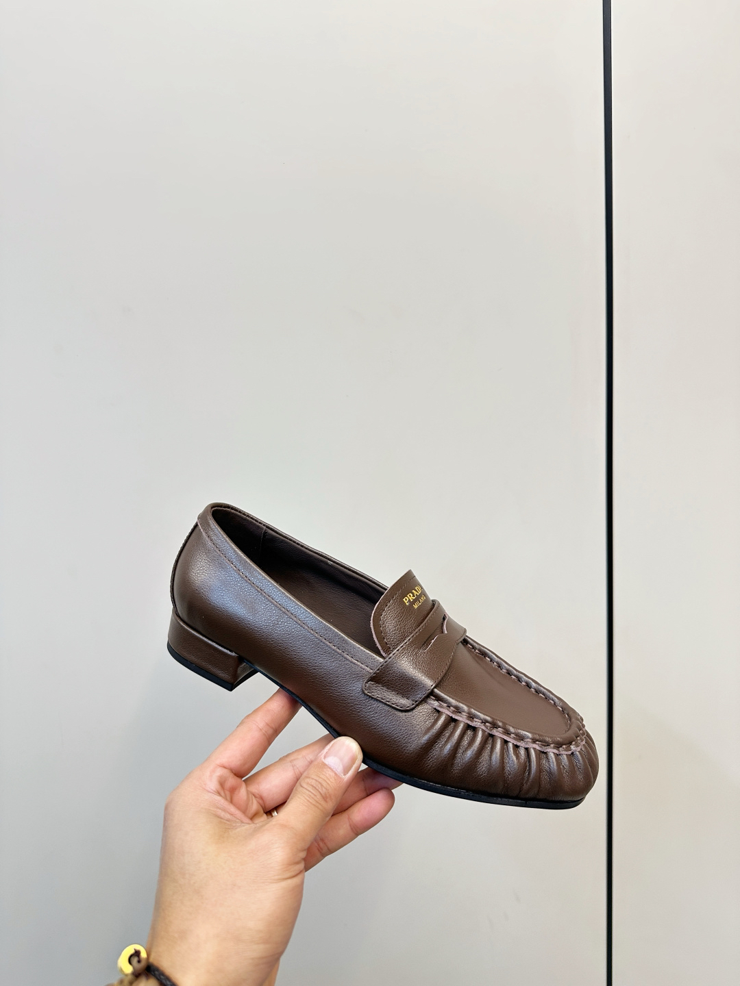 Prada women's leather shoes-49