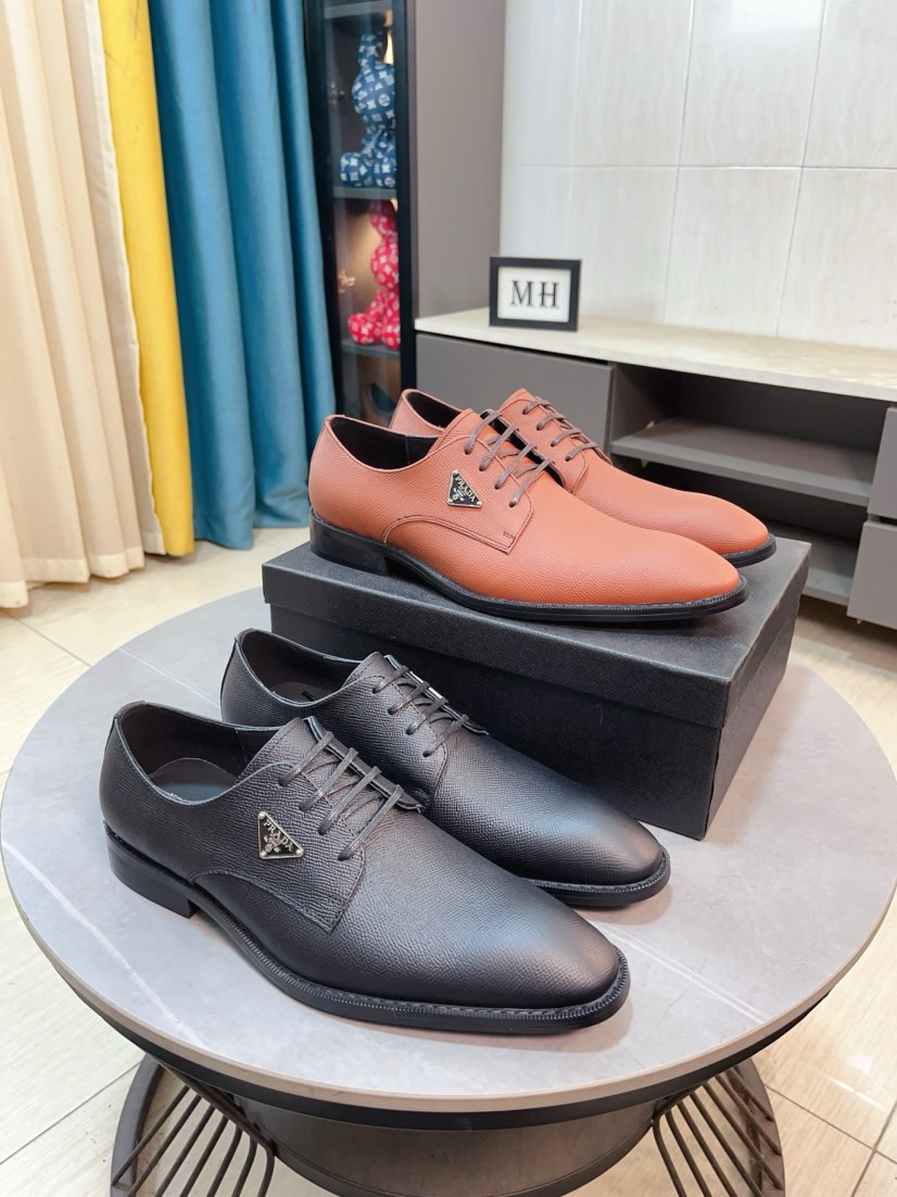 Prada men's leather shoes-43