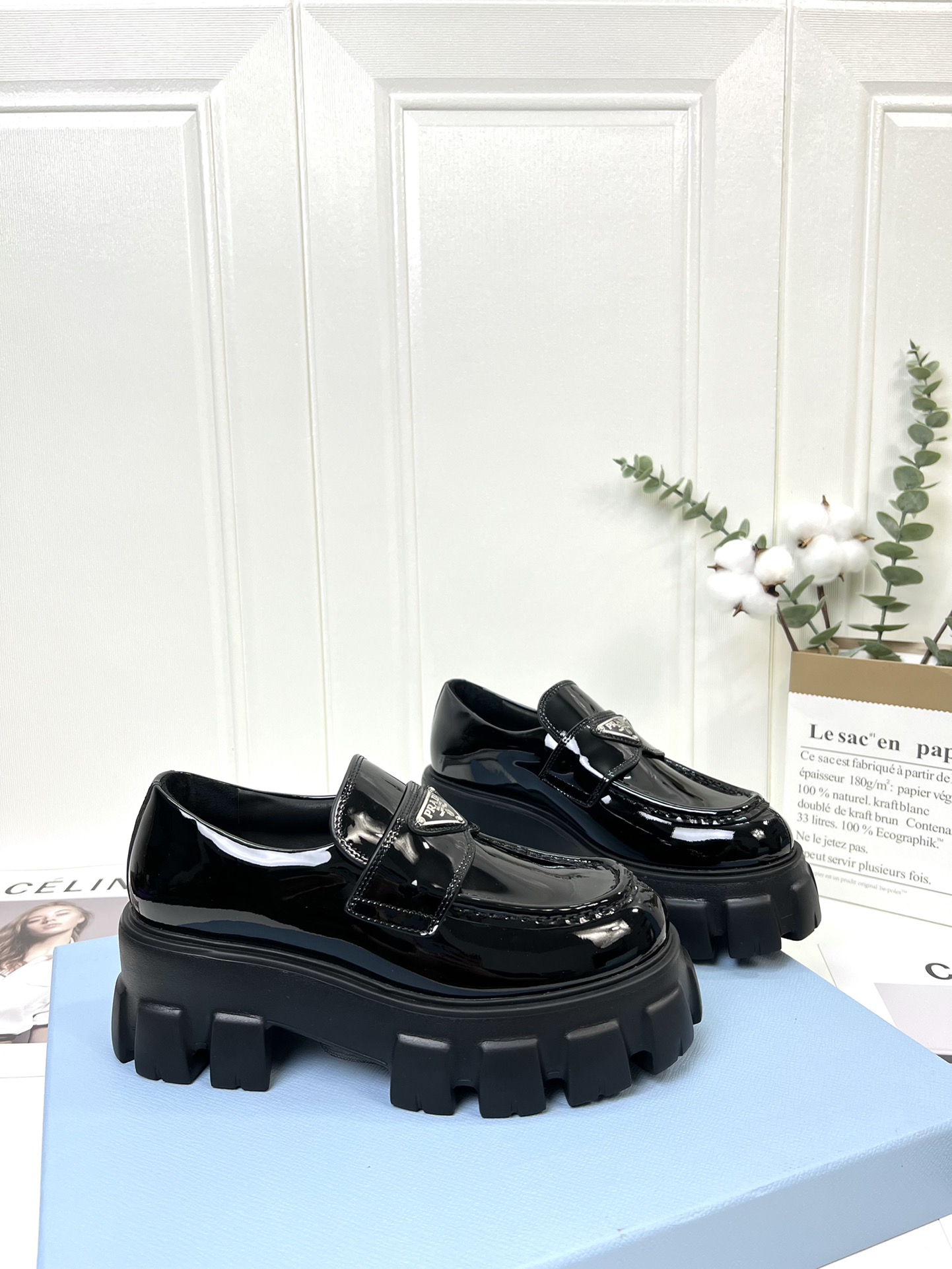 Prada women's leather shoes-29