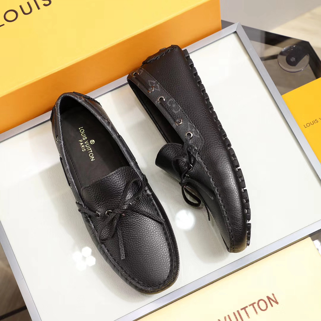 LV women's leather shoes-24