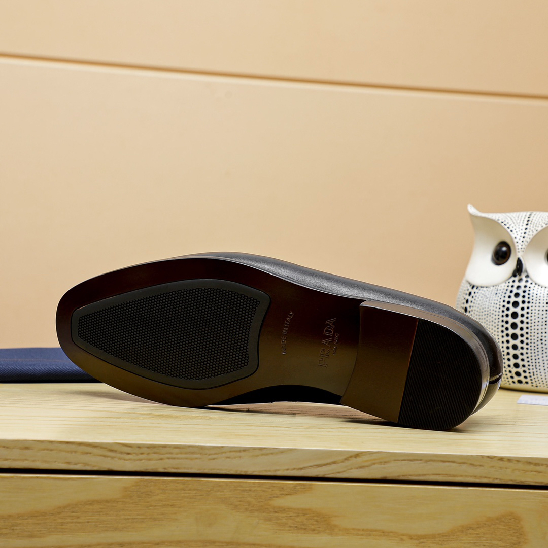 Prada men's leather shoes-82