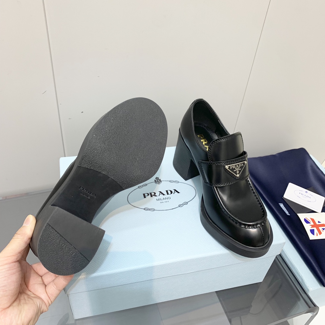 Prada men's leather shoes-20