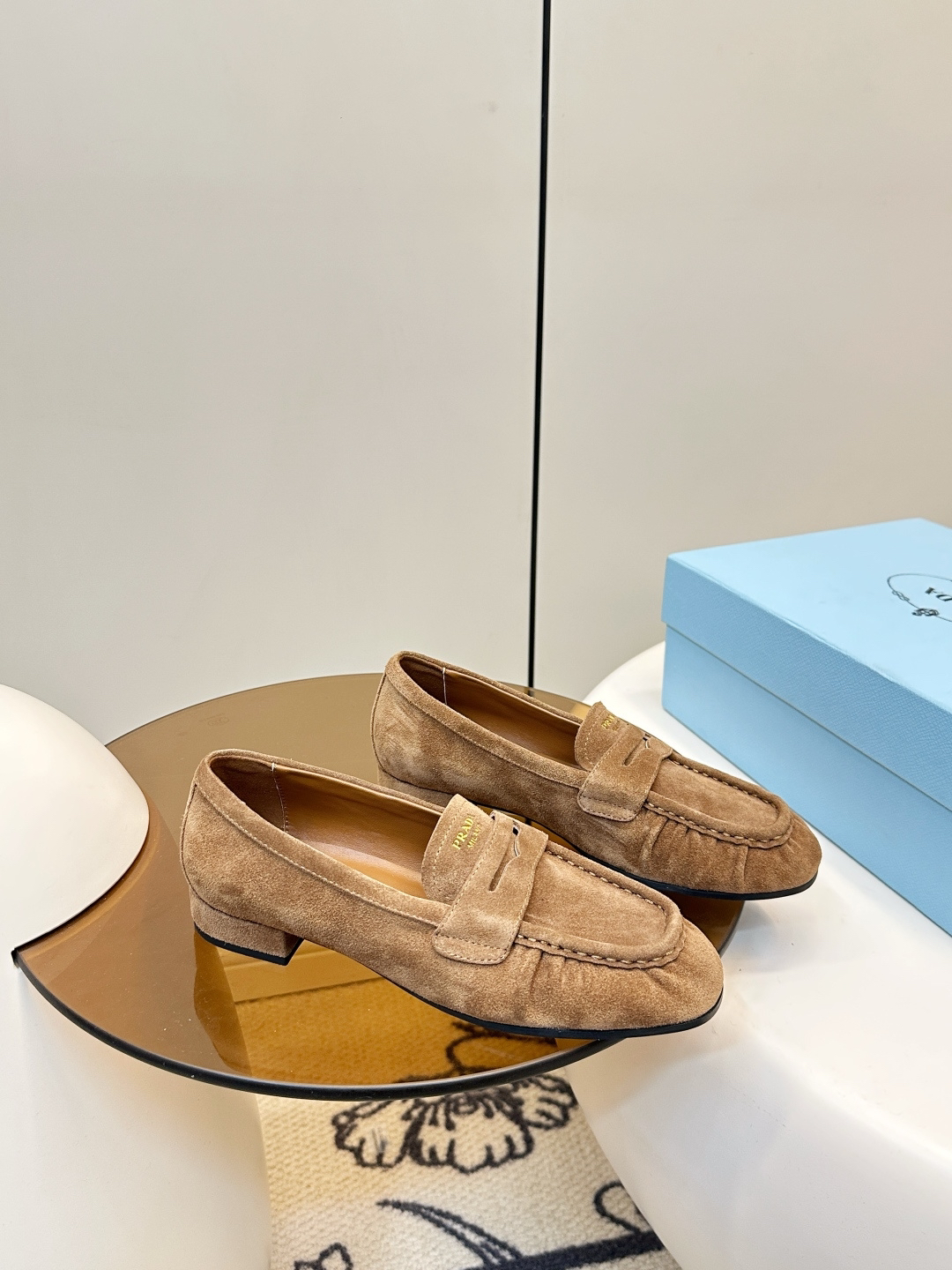 Prada women's leather shoes-47