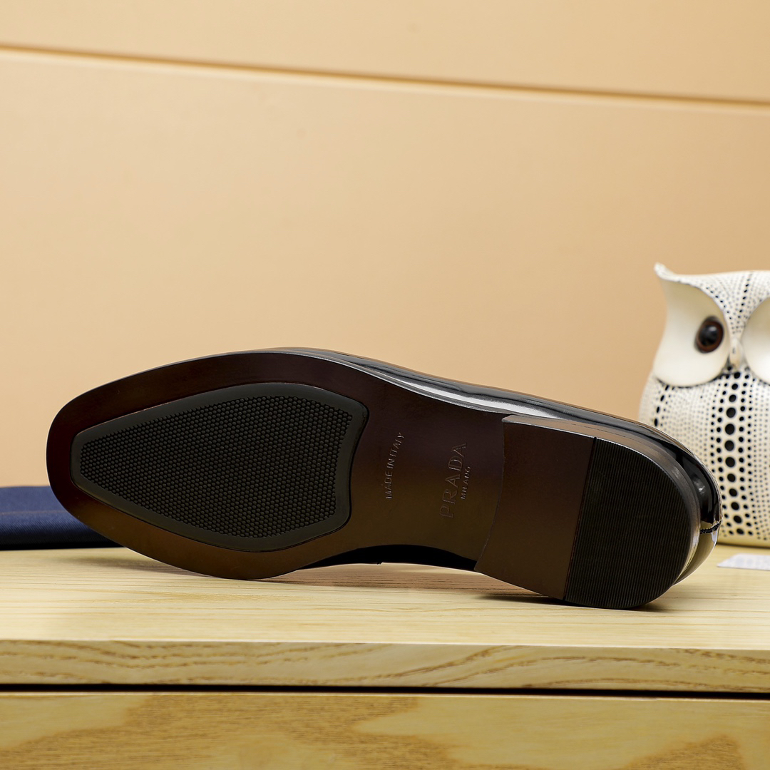 Prada men's leather shoes-73