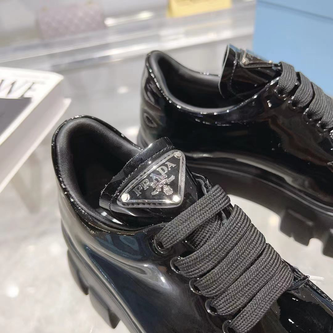 Prada women's leather shoes-19