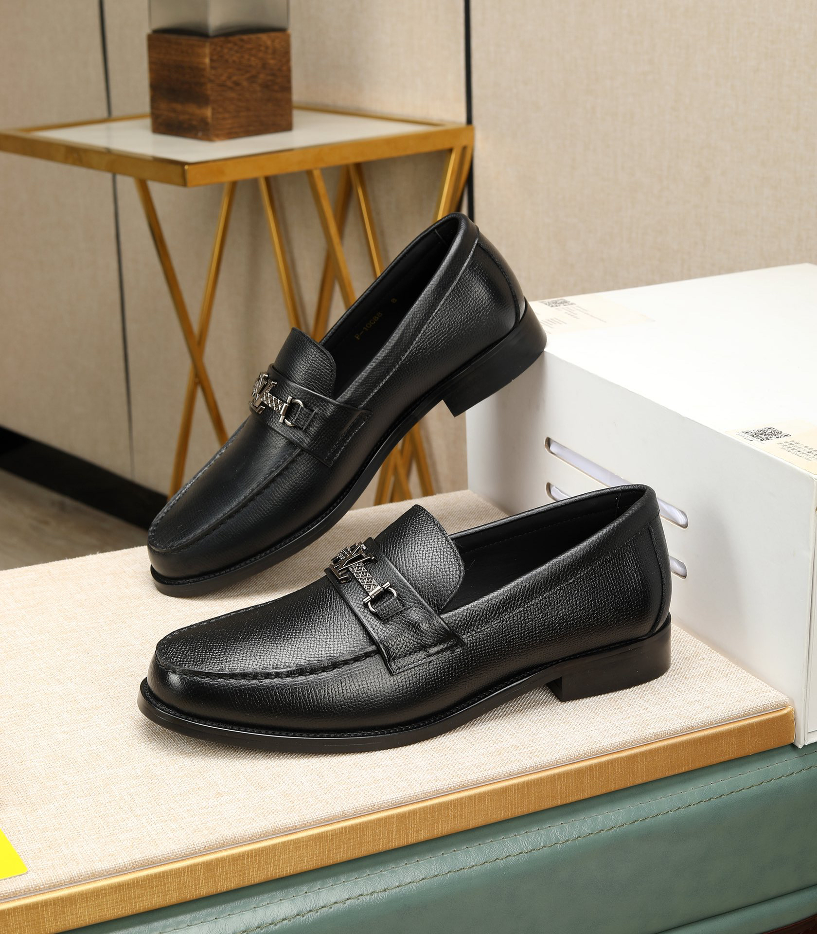 LV men's leather shoes-48