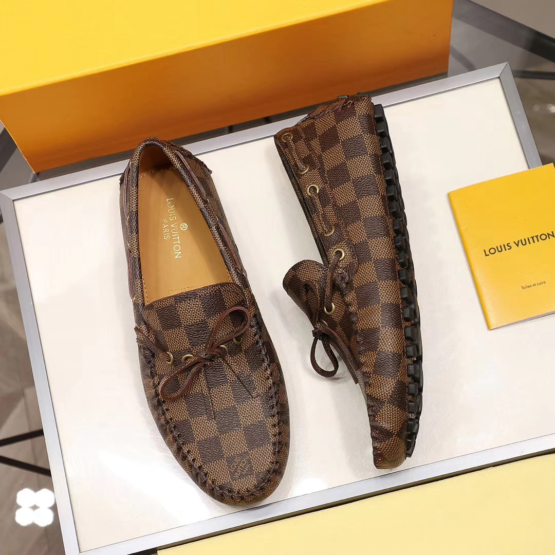 LV women's leather shoes-30